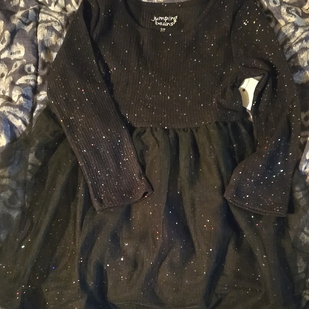 Jumping Beans Black Sparkle Dress